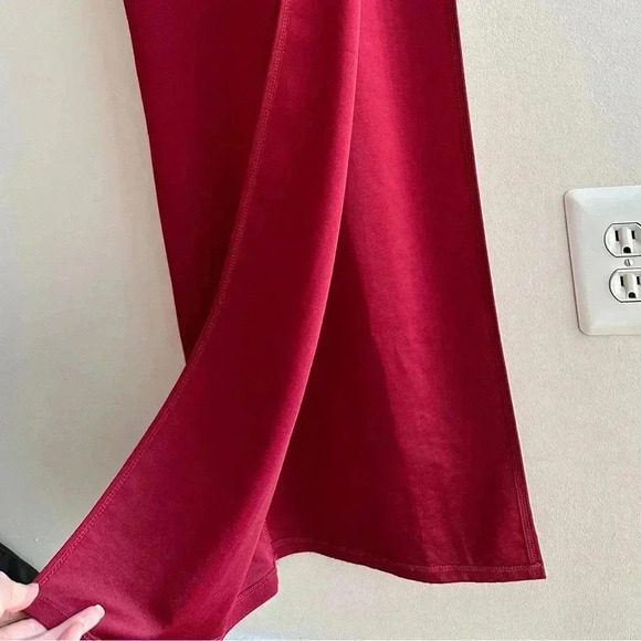 Windsor Strappy Dress Asymmetrical Slit, Red Wine Cocktail Dress, Size Small - Picture 7 of 16